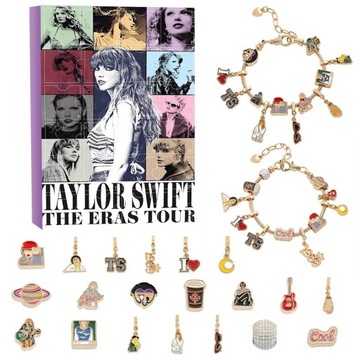 KALENDARZ ADWENTOWY 24SZT Taylor Swift Bransoletka, Breloczek