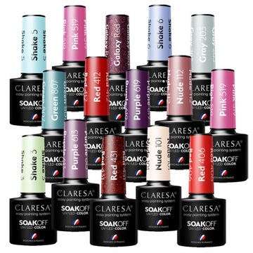 Claresa lakier hybrydowy UV LED 10 + 5 GRATIS!