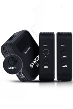 Synco G2 A2 bezprzewodowy system mikrofonowy z ekranem 2,4 GHz - 2 odbiorni