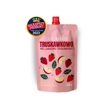 OWOLOVO Мусс яблочно-клубничный 200г