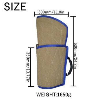 Джутовый защитный рукав, синий.