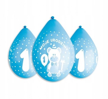 BALONY PREMIUM - MOJE 1 URODZINY /ROCZEK - 5 SZT.