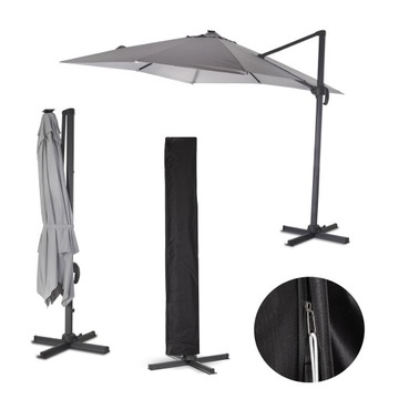 Parasol 3x4m OGRODOWY Z OŚWIETLENIEM LED SOLAR ROMA CORCIANO ALUMINIOWY