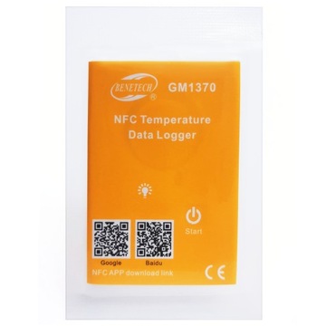 REJESTRATOR TEMPERATURY NFC ANDROID APLIKACJA TELEFON DATA LOGGER Z TAŚMĄ