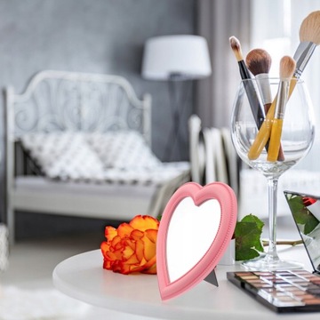 1 шт. двойное зеркало для макияжа в форме сердца