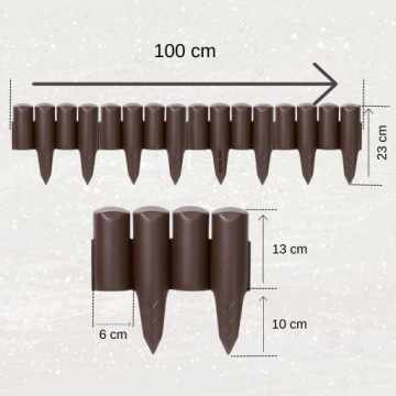 Сад палисада 100 см садовой край пластиковый забор ультрафиолетовый