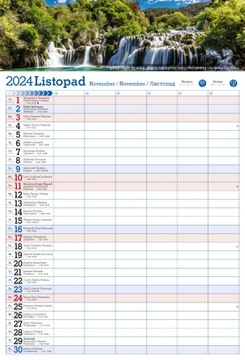 Календарь 2024 Ежемесячный ПЛАНИРОВЩИК для заметок на 6 человек