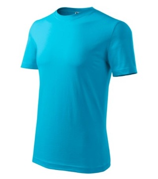 Bawełniana Koszulka Męska Dopasowany Krój CLASSIC NEW TURKUS 2XL