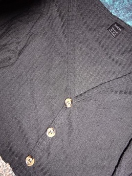 SHEIN czarny krótki sweterek guziczki r.XS