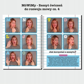 MÓWIMY Zeszyty ćwiczeń do ROZWOJU MOWY - ZESTAW CZĘŚCI 1 + 2 + 3 + 4