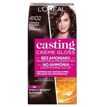 L'Oreal Paris Casting Creme Gloss farba do włosów 4102 Chłodny Kaszta P1