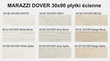 Płytka ścienna MARAZZI DOVER mat 30x90 rektyfikow.