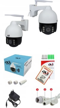 ZESTAW WIFI DO MONITORINGU 3 KAMERY + 1 OBROTOWA 4Mpx ZESTAW KAMER DO DOMU