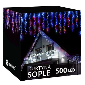 SOPLE 1000 LED LAMPKI ZEWNĘTRZNE 45M GRUBE FLASH KURTYNA GIRLANDA ŚWIETLNA