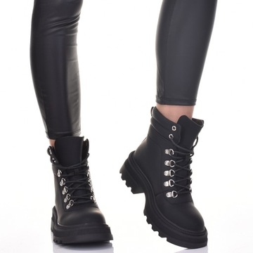 ЖЕНСКИЕ БОТИНКИ ТРАППЕР, КЛАССИЧЕСКАЯ ВЕСЕННЯЯ КОЖАНАЯ ОБУВЬ