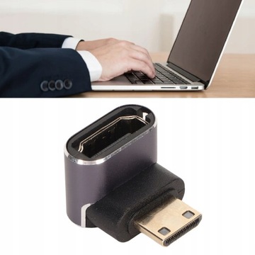 МИНИ HDMI УГЛОВОЙ АДАПТЕР 8K 60ГЦ 90 ГРАДУСОВ