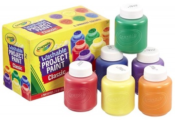 Farby Farbki Crayola 6 Kolorów Zmywalne dla Dzieci