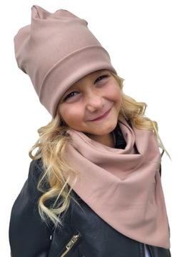 Komplet, Czapka z Chustą, Jesień-Zima, 52-55cm
