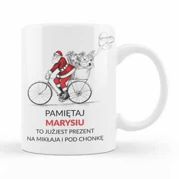 KUBEK ŚMIESZNY PREZENT NA MIKOŁAJA IMIĘ ROWER