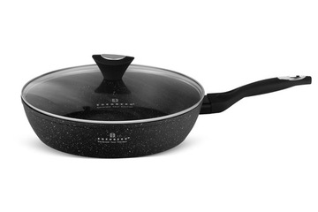 Patelnia glebowa duza Gleboka patelnia ceramiczna z pokrywka 30 cm