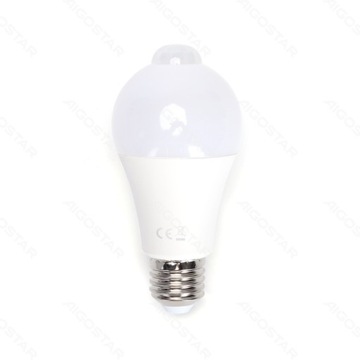 Żarówka LED A60 E27 6W 450lm Czujnik Ruchu 3000k