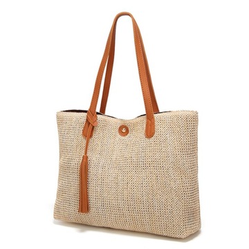 Damskie tkane torebki Boho Summer Beach Straw Bags
