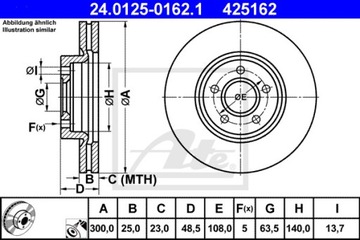 ПЕРЕДНИЕ ДИСКИ + КОЛОДКИ ATE FORD C-MAX FOCUS II KUGA