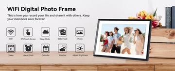 Цифровая фоторамка 10,1 дюйма Wi-Fi 1280x800 32+32 ГБ черная