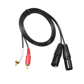 2x двойной кабель RCA — XLR с вилкой