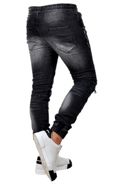 MP0077 р. L Джинсы с манжетами МУЖСКИЕ ДЖОГГЕРЫ