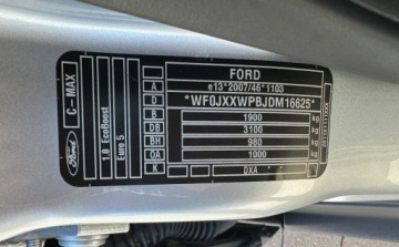 Ford C-MAX II Minivan 1.0 EcoBoost 125KM 2013 Ford C-MAX II 2013R, Klima, PDC, Zarejestrowany w Polsce, VAT-marza 125KM, zdjęcie 38