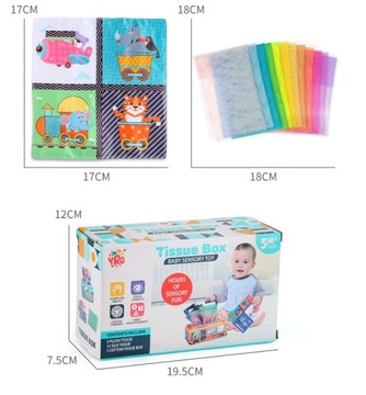 ПАЗЛ-СОРТЕР С САЛФЕТКАМИ плюшевый сенсорный Монтессори