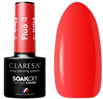 CLARESA FLUO LAKIER HYBRYDOWY NEON CZERWONY marche