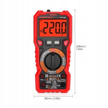 HABOTEST HT118C Цифровой мультиметр Ручной диапазон