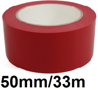 Taśma oznaczeniowa podłogowa izolacja PCV 50mm/33m CZERWONA PAPER-TECH