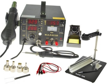 Stacja Lutownicza WEP 853D +Platforma PCB 628-III