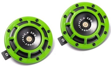 EPMAN KLAKSON GŁOŚNY 2x TUNINGOWY BLASTTONE UNIWERSALNY 12V 115dB ZIELONY