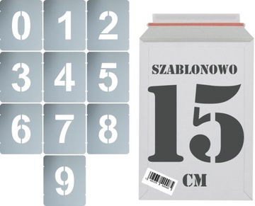 Набор многоразовых трафаретов для рисования Цифры 15см.