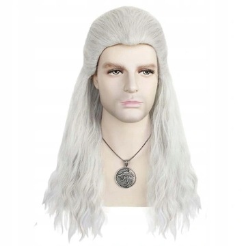 Peruki do gier Wiedźmin Cosplay peruka Cap
