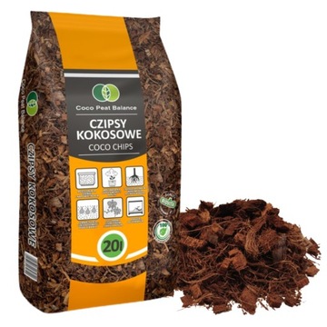 BIOVITA COCO CHIPS CHIPSY KOKOSOWE 20 L PODŁOŻE ZRĘBKI WŁÓKNO ROZLUŹNIONE