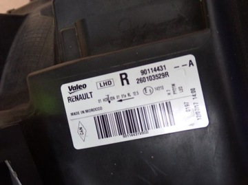 DACIA LOGAN II SANDERO FACELIFT 15- SVĚTLOMET PRAVÝ SVĚTLO PRAVÁ 260103529R
