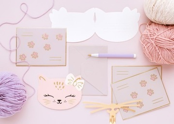 Пригласительные Kitty Paws Birthday Kitty 13 х 10 см, 6 шт.