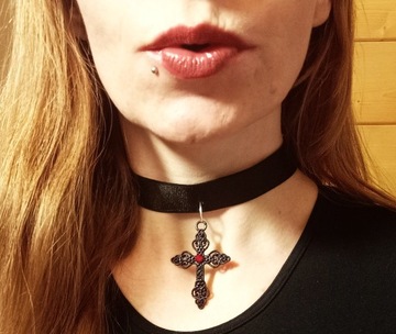 Obroża rock choker naszyjnik alternative O037 PL
