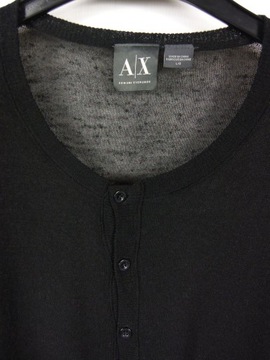 Armani Exchange cienka sweterkowa bluzka z lnem / L