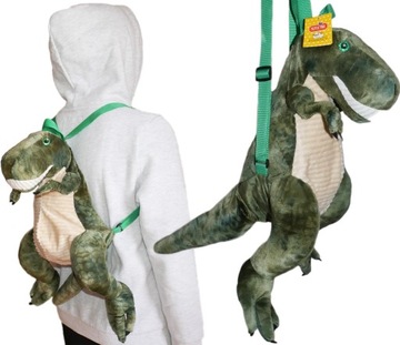 PLUSZOWY PLECAK dla przedszkolaka DINOZAUR pluszak