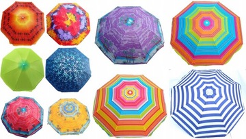 PARASOL OGRODOWY PLAŻOWY BALKONOWY ŁAMANY 150 cm DUŻO WZORÓW WIELOKOLOROWY