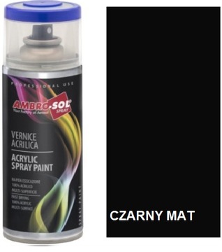 SPRAY LAKIER AKRYLOWY CZARNY MAT RAL9005