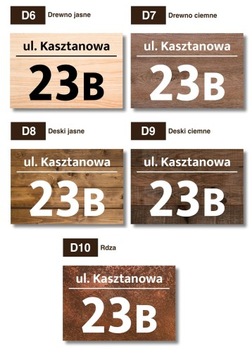 Таблица таблицы номеров дома 30x20 alu