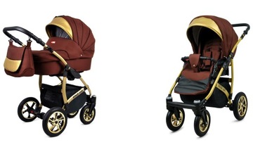 Wózek 2w1 dziecięcy spacerówka BabyLux GoldLux ALU