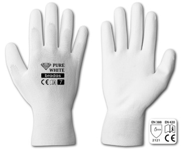Rękawice ochronne robocze PURE WHITE rozmiar 11
